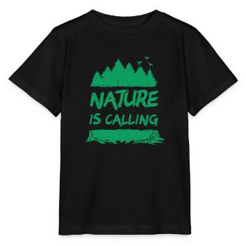 Nature is Calling - Stanley/Stella MINI CREATOR Kids’ T-Shirt - black - Front - Mikhail (115cm)