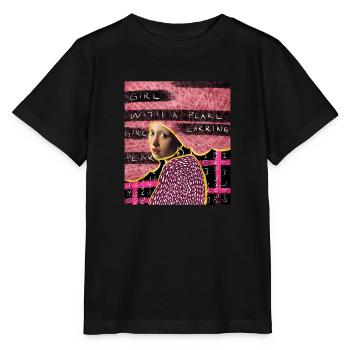 Girl With A Pearl Earring Poster - Stanley/Stella MINI CREATOR Kids’ T-Shirt - black - Front - Mikhail (115cm)