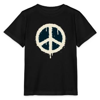 peace symbole - T-shirt bio MINI CREATOR Stanley/Stella Enfant - noir - Devant - Mikhail (115cm)