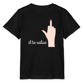 doigt d’honneur demoiselle - T-shirt bio MINI CREATOR Stanley/Stella Enfant - noir - Devant - Mikhail (115cm)