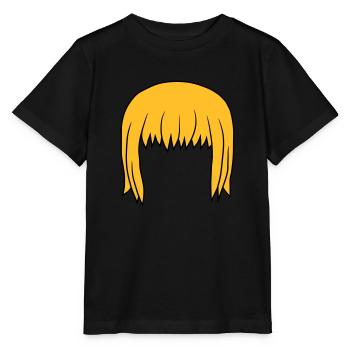 Anime Blonde Bob Coiffure Bob - T-shirt bio MINI CREATOR Stanley/Stella Enfant - noir - Devant - Mikhail (115cm)