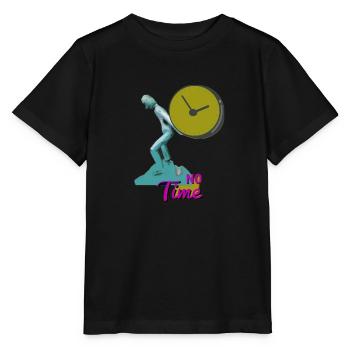 Keine Zeit No Time - Stanley/Stella Kinder T-Shirt MINI CREATOR  - Schwarz - Vorne - Mikhail (115cm)