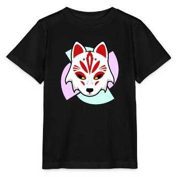 Kitsune Maske - Stanley/Stella Kinder T-Shirt MINI CREATOR  - Schwarz - Vorne - Mikhail (115cm)