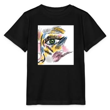 Coloured eye - Stanley/Stella MINI CREATOR Kids’ T-Shirt - black - Front - Mikhail (115cm)
