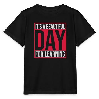 beautiful day for learning - Stanley/Stella MINI CREATOR Kids’ T-Shirt - black - Front - Mikhail (115cm)