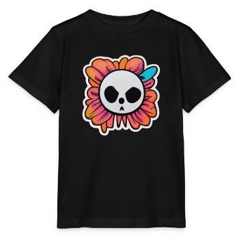 Panda Flower Power - T-shirt bio MINI CREATOR Stanley/Stella Enfant - noir - Devant - Mikhail (115cm)