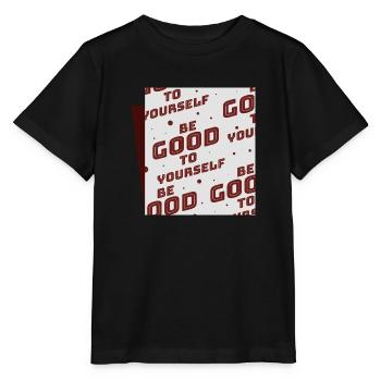 Soyez bon envers vous-même - T-shirt bio MINI CREATOR Stanley/Stella Enfant - noir - Devant - Mikhail (115cm)