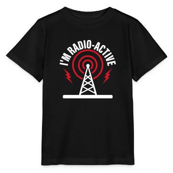 I'm Radio-Active Amateur Radio Operator - Stanley/Stella Kinder T-Shirt MINI CREATOR  - Schwarz - Vorne - Mikhail (115cm)