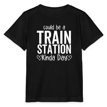 Pourrait être une sorte de gare - T-shirt bio MINI CREATOR Stanley/Stella Enfant - noir - Devant - Mikhail (115cm)