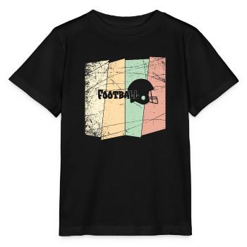 American Football Fan Shirt - Game Day Vintage - Stanley/Stella MINI CREATOR Kids’ T-Shirt - black - Front - Mikhail (115cm)