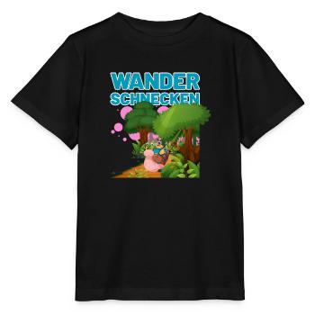 die Wanderschnecken blau - Stanley/Stella Kinder T-Shirt MINI CREATOR  - Schwarz - Vorne - Mikhail (115cm)