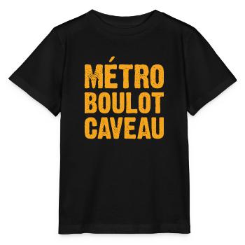 Métro Boulot Caveau - T-shirt bio MINI CREATOR Stanley/Stella Enfant - noir - Devant - Mikhail (115cm)