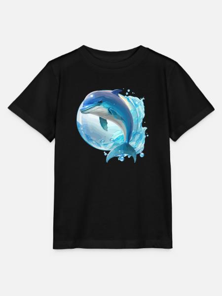 Der Delfin - Stanley/Stella Kinder T-Shirt MINI CREATOR  - Schwarz