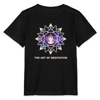 Die Kunst der Meditation Weltraum Space - Stanley/Stella Kinder T-Shirt MINI CREATOR  - Schwarz - Vorne - Mikhail (115cm)