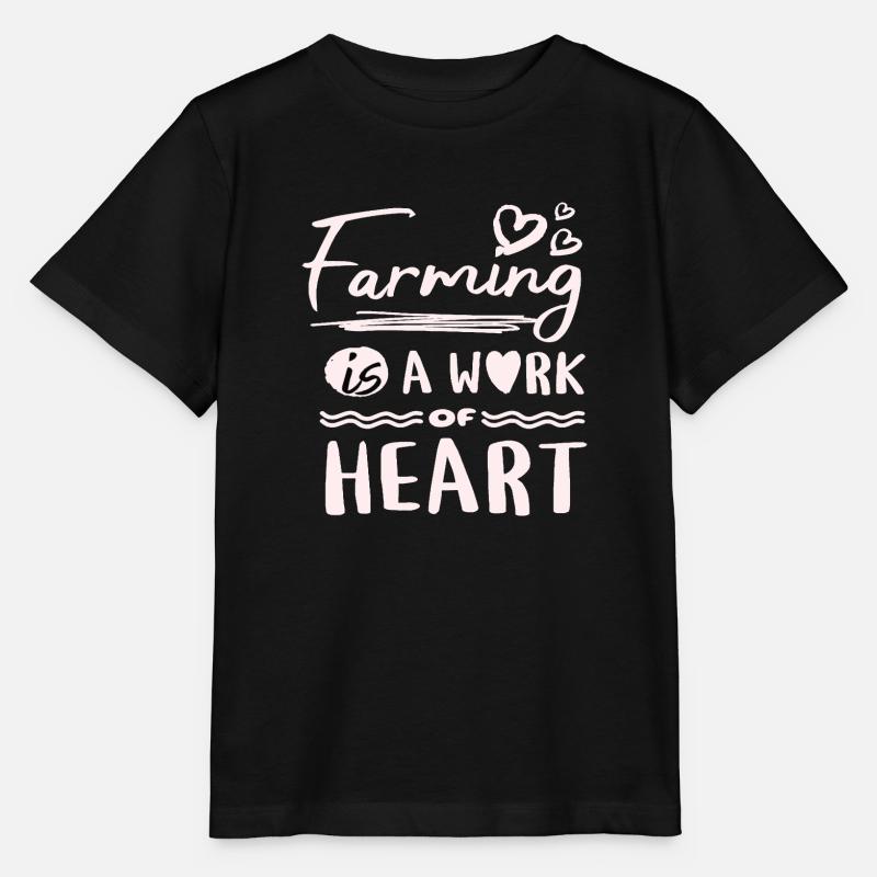 Farming is a work of heart - T-shirt bio MINI CREATOR Stanley/Stella Enfant - noir