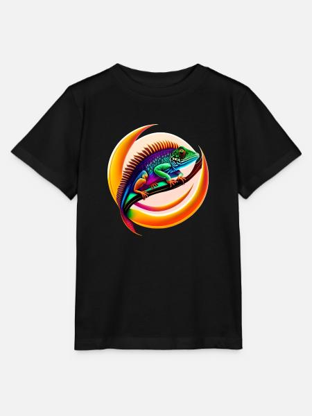 Chamäleon - Stanley/Stella Kinder T-Shirt MINI CREATOR - Schwarz
