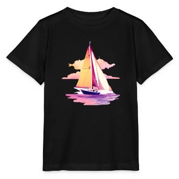 Sailing Sailing Sailing Sailing Sailboat - Stanley/Stella MINI CREATOR Kids’ T-Shirt - black - Front - Mikhail (115cm)