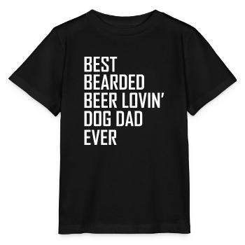 Dog Hund - Stanley/Stella Kinder T-Shirt MINI CREATOR  - Schwarz - Vorne - Mikhail (115cm)