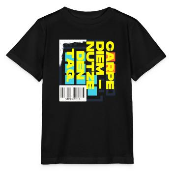 Carpe Diem Saisissez la journée - T-shirt bio MINI CREATOR Stanley/Stella Enfant - noir - Devant - Mikhail (115cm)