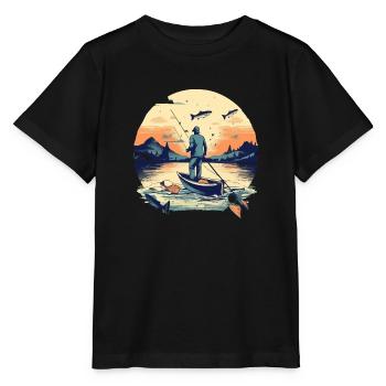 Rémi der Fischer - Stanley/Stella Kinder T-Shirt MINI CREATOR  - Schwarz - Vorne - Mikhail (115cm)