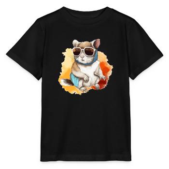 Zik the spectacled squirrel - Stanley/Stella MINI CREATOR Kids’ T-Shirt - black - Front - Mikhail (115cm)