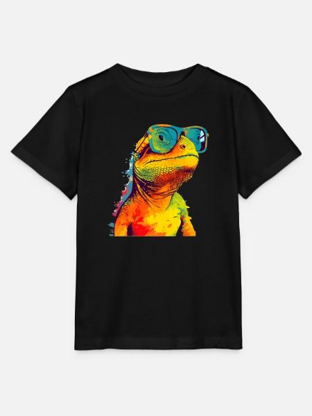 Stein die Eidechse - Stanley/Stella Kinder T-Shirt MINI CREATOR - Schwarz