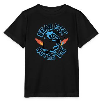 L'eau est notre vie - T-shirt bio MINI CREATOR Stanley/Stella Enfant - noir - Devant - Mikhail (115cm)