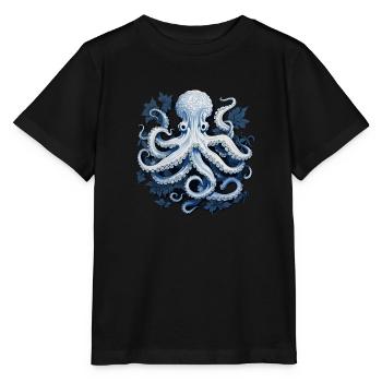 Oktopus Kraken Tintenfisch - Stanley/Stella Kinder T-Shirt MINI CREATOR  - Schwarz - Vorne - Mikhail (115cm)