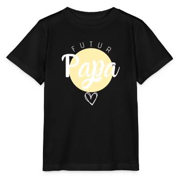 Futur papa - T-shirt bio MINI CREATOR Stanley/Stella Enfant - noir - Devant - Mikhail (115cm)