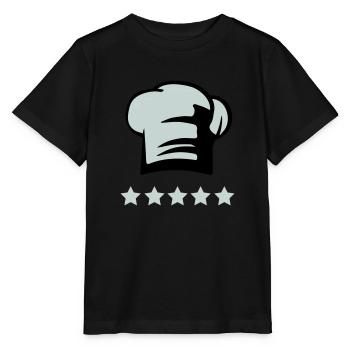 Chef's hat 5 star chef - Stanley/Stella MINI CREATOR Kids’ T-Shirt - black - Front - Mikhail (115cm)