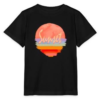 Sonnenuntergang - Stanley/Stella Kinder T-Shirt MINI CREATOR  - Schwarz - Vorne - Mikhail (115cm)