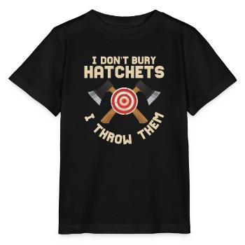 Je n’enterre pas les hachettes, je les jette, hachette, hache - T-shirt bio MINI CREATOR Stanley/Stella Enfant - noir - Devant - Mikhail (115cm)