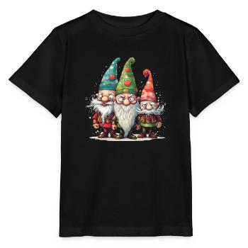 Funny Christmas Gnomes & Gnomes - Stanley/Stella MINI CREATOR Kids’ T-Shirt - black - Front - Mikhail (115cm)