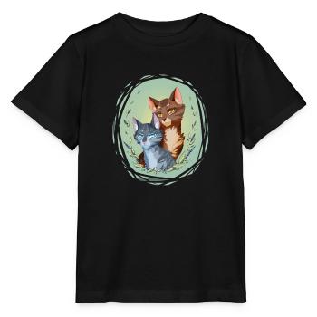Plume de geai Jay Feather Leafpool Leaf Lake Cats - T-shirt bio MINI CREATOR Stanley/Stella Enfant - noir - Devant - Mikhail (115cm)