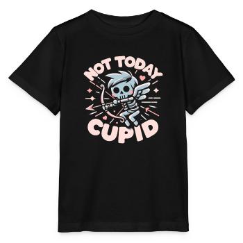 Not Today Cupid Valentine Pastel Punk Skeleton - Stanley/Stella Kinder T-Shirt MINI CREATOR  - Schwarz - Vorne - Mikhail (115cm)