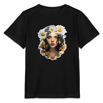 Margeriten Mädchen - Stanley/Stella Kinder T-Shirt MINI CREATOR  - Schwarz - Vorne - Mikhail (115cm)