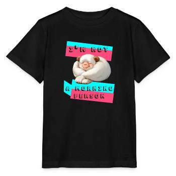 Je ne suis pas le matin - T-shirt bio MINI CREATOR Stanley/Stella Enfant - noir - Devant - Mikhail (115cm)