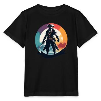 Piraten-Kapitän - Stanley/Stella Kinder T-Shirt MINI CREATOR  - Schwarz - Vorne - Mikhail (115cm)