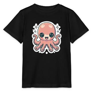Octopus Lover - Stanley/Stella MINI CREATOR Kids’ T-Shirt - black - Front - Mikhail (115cm)