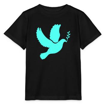 Colombe de la paix - T-shirt bio MINI CREATOR Stanley/Stella Enfant - noir - Devant - Mikhail (115cm)