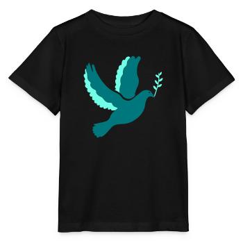 Colombe de la paix - T-shirt bio MINI CREATOR Stanley/Stella Enfant - noir - Devant - Mikhail (115cm)