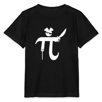 Pi rate - T-shirt bio MINI CREATOR Stanley/Stella Enfant - noir - Devant - Mikhail (115cm)