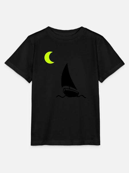 segelboot halbmond - Stanley/Stella Kinder T-Shirt MINI CREATOR  - Schwarz