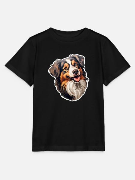 Australian Shephard treu - Stanley/Stella Kinder T-Shirt MINI CREATOR  - Schwarz
