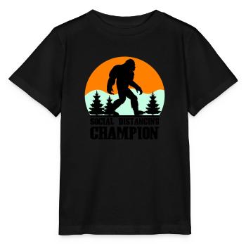 big foot social distancing - Stanley/Stella MINI CREATOR Kids’ T-Shirt - black - Front - Mikhail (115cm)