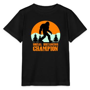 big foot social distancing - Stanley/Stella MINI CREATOR Kids’ T-Shirt - black - Front - Mikhail (115cm)