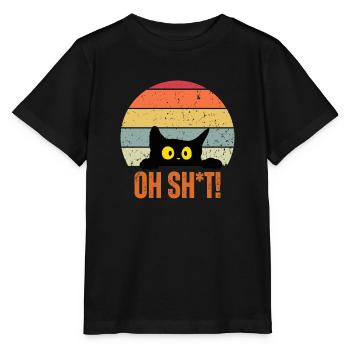 Shocking Cat - Stanley/Stella MINI CREATOR Kids’ T-Shirt - black - Front - Mikhail (115cm)