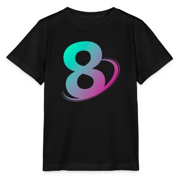 Nummer 8 mehrfarbig - Stanley/Stella Kinder T-Shirt MINI CREATOR  - Schwarz - Vorne - Mikhail (115cm)