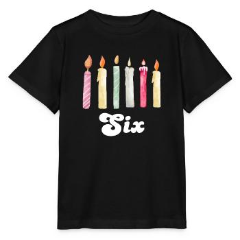 Kerze zum 6. Jahrestag - Stanley/Stella Kinder T-Shirt MINI CREATOR  - Schwarz - Vorne - Mikhail (115cm)