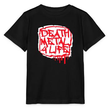 Heavy Death Metal 4 Life Hard Rock Cool Graffiti - Stanley/Stella Kinder T-Shirt MINI CREATOR  - Schwarz - Vorne - Mikhail (115cm)